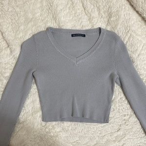 Long sleeve blue brandy Melville crop